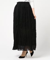 シフォンランダムプリーツマキシスカート