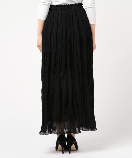Culture Medium(カルチャーミディアム)の「シフォンランダムプリーツマキシスカート(スカート・レディース・ブラック/パープル/カーキ/ライトベージュ/アイボリー・FREE)」の7枚目の写真