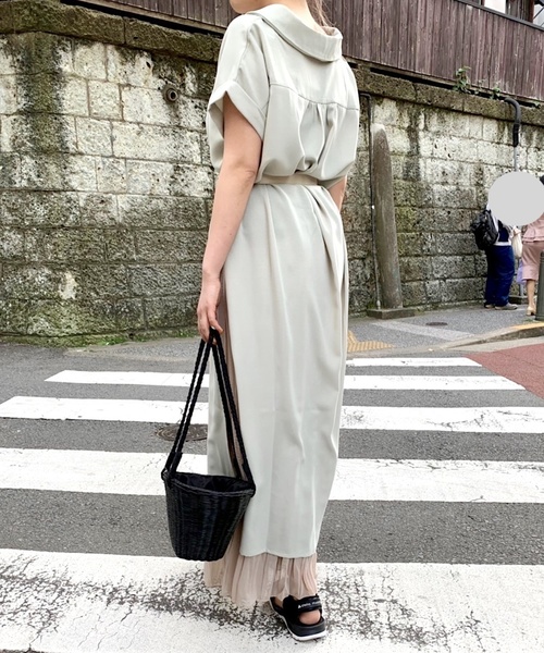 Culture Medium(カルチャーミディアム)の「シフォンランダムプリーツマキシスカート(スカート・レディース・ブラック/パープル/カーキ/ライトベージュ/アイボリー・FREE)」の9枚目の写真