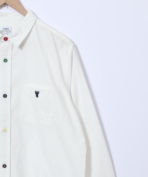coen(コーエン)の「オックスフォードクレイジーボタンレギュラーカラーシャツ(シャツ/ブラウス・メンズ・グレー/ホワイト・MEDIUM/X-LARGE/SMALL/LARGE)」の17枚目の写真