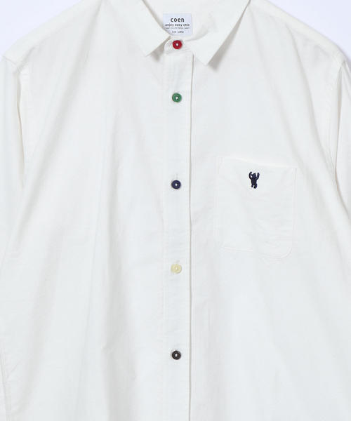 coen(コーエン)の「オックスフォードクレイジーボタンレギュラーカラーシャツ(シャツ/ブラウス・メンズ・グレー/ホワイト・MEDIUM/X-LARGE/SMALL/LARGE)」の15枚目の写真