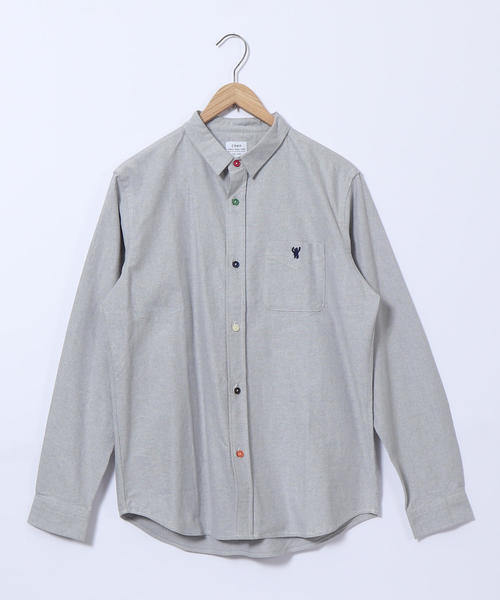 coen(コーエン)の「オックスフォードクレイジーボタンレギュラーカラーシャツ(シャツ/ブラウス・メンズ・グレー/ホワイト・MEDIUM/X-LARGE/SMALL/LARGE)」の9枚目の写真