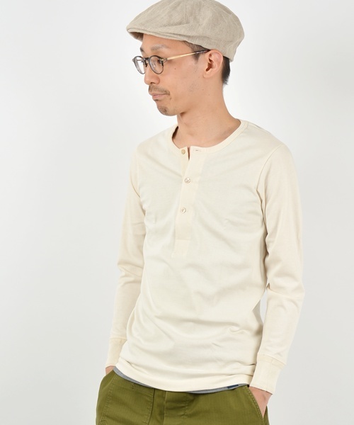 SHIPS（シップス）の「Merz b. Schwanen: コットン ヘンリーネック T