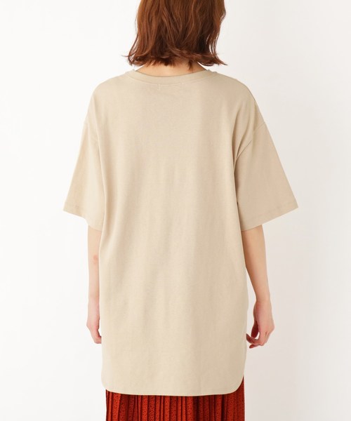 grove(グローブ)の「コットン裾ラウンドビックT(Tシャツ/カットソー・レディース・ブラック/ナチュラル/ブラウン系・02)」の7枚目の写真