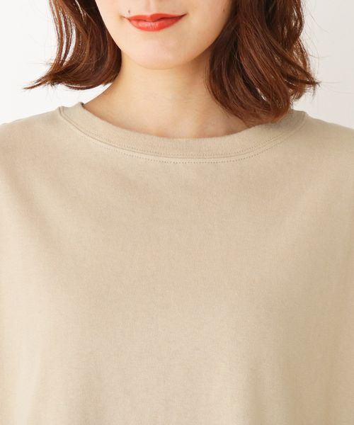 grove(グローブ)の「コットン裾ラウンドビックT(Tシャツ/カットソー・レディース・ブラック/ナチュラル/ブラウン系・02)」の4枚目の写真