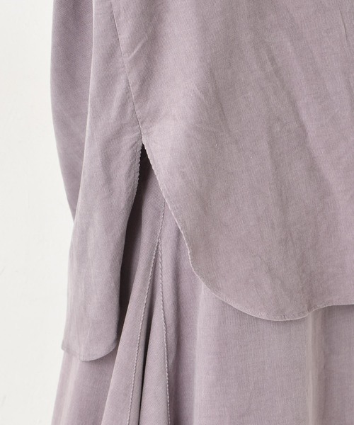 DouDou（ドゥドゥ）の「コールテンビッグシャツ（シャツ/ブラウス・レディース・ベージュ/サックスブルー/ラベンダー・FREE）」の16枚目の写真