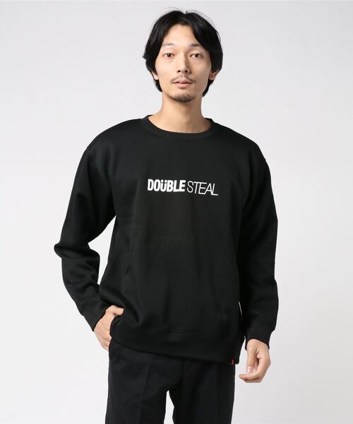 DOUBLE STEAL（ダブルスティール）の「Simple Logo トレーナー（スウェット・メンズ・グレー系その他2/グレー系その他/ブラック系その他/ブラック×ホワイト・X-LARGE/LARGE/MEDIUM）」の2枚目の写真