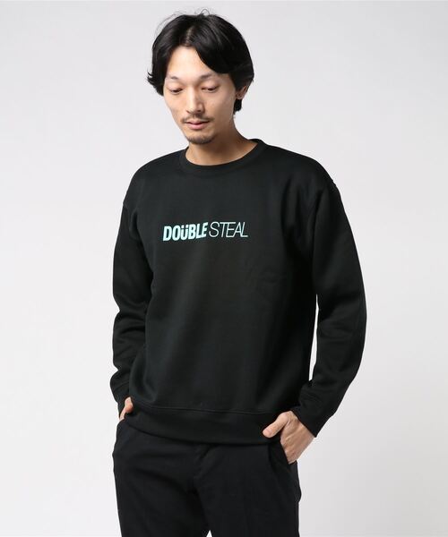 DOUBLE STEAL（ダブルスティール）の「Simple Logo トレーナー（スウェット・メンズ・グレー系その他2/グレー系その他/ブラック系その他/ブラック×ホワイト・X-LARGE/LARGE/MEDIUM）」の3枚目の写真