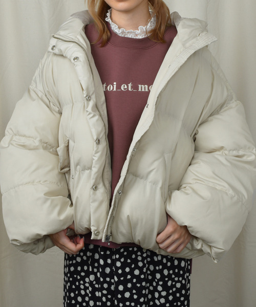 PairPair（ペアペア）の「袖ボリューム中綿フードブルゾン（ブルゾン・レディース・ブラック/アイボリー/モカ・FREE）」の13枚目の写真