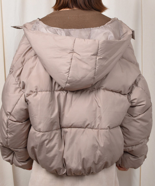 PairPair（ペアペア）の「袖ボリューム中綿フードブルゾン（ブルゾン・レディース・ブラック/アイボリー/モカ・FREE）」の14枚目の写真