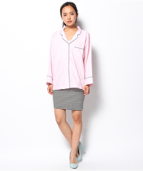 Ray BEAMS(レイビームス)の「◎SLEEPY JONES / パジャマ シャツ "pink"(シャツ/ブラウス・レディース・ピンク・ONE SIZE)」の2枚目の写真