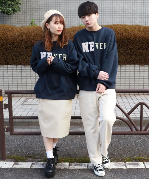 PairPair（ペアペア）の「裏起毛サガラ刺繍スウェット（スウェット・レディース・ブラック/ネイビー/アイボリー・MEDIUM/LARGE）」の4枚目の写真