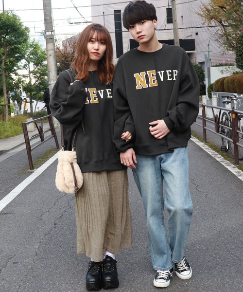 PairPair（ペアペア）の「裏起毛サガラ刺繍スウェット（スウェット・レディース・ブラック/ネイビー/アイボリー・MEDIUM/LARGE）」の12枚目の写真