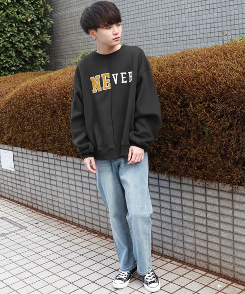 PairPair（ペアペア）の「裏起毛サガラ刺繍スウェット（スウェット・レディース・ブラック/ネイビー/アイボリー・MEDIUM/LARGE）」の14枚目の写真