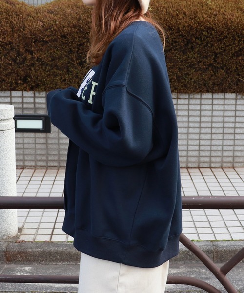 PairPair（ペアペア）の「裏起毛サガラ刺繍スウェット（スウェット・レディース・ブラック/ネイビー/アイボリー・MEDIUM/LARGE）」の13枚目の写真