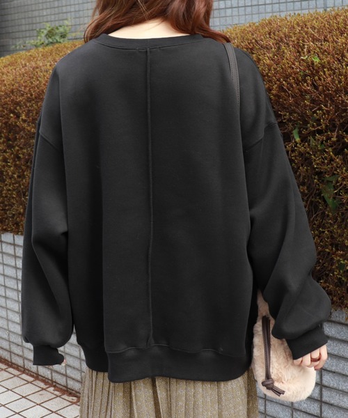 PairPair（ペアペア）の「裏起毛サガラ刺繍スウェット（スウェット・レディース・ブラック/ネイビー/アイボリー・MEDIUM/LARGE）」の6枚目の写真