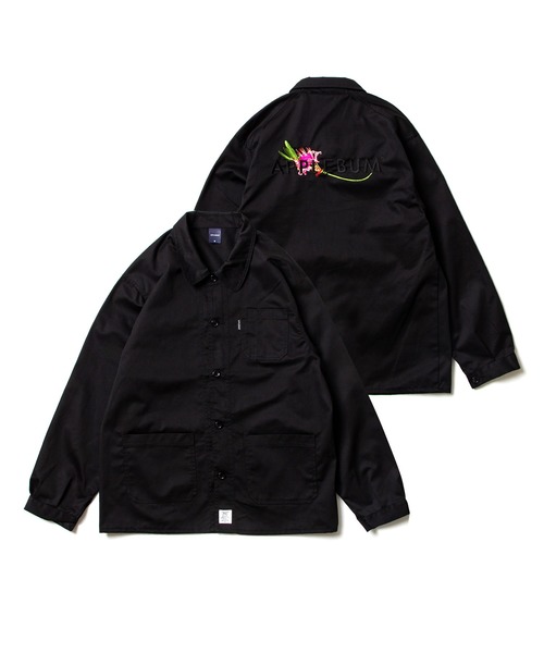APPLEBUM（アップルバム）の「Flower Logo Coverall Jacket（カバーオール・メンズ・ブラック・MEDIUM/LARGE/X-LARGE/XX-LARGE）」の4枚目の写真
