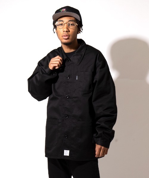 APPLEBUM（アップルバム）の「Flower Logo Coverall Jacket（カバーオール・メンズ・ブラック・MEDIUM/LARGE/X-LARGE/XX-LARGE）」の13枚目の写真