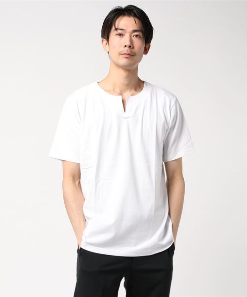Lb S エルビーエス の キーネック半袖ｔシャツ Zero Stain 汗ジミが目立たない機能 Tシャツ カットソー Wear