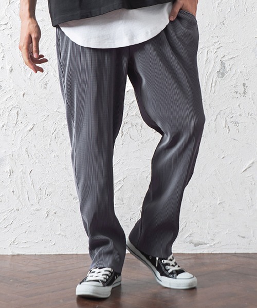 MinoriTY（マイノリティ）の「プリーツワイドテーパードパンツ【セットアップ対象商品あり】（その他パンツ・メンズ・サックスブルー/ブラック/グレー/ベージュ・M/L）」の15枚目の写真