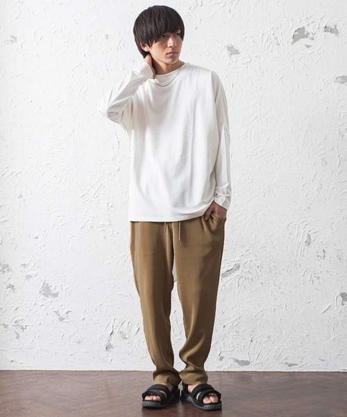 MinoriTY（マイノリティ）の「プリーツワイドテーパードパンツ【セットアップ対象商品あり】（その他パンツ・メンズ・サックスブルー/ブラック/グレー/ベージュ・M/L）」の20枚目の写真