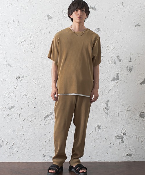 MinoriTY（マイノリティ）の「プリーツワイドテーパードパンツ【セットアップ対象商品あり】（その他パンツ・メンズ・サックスブルー/ブラック/グレー/ベージュ・M/L）」の22枚目の写真