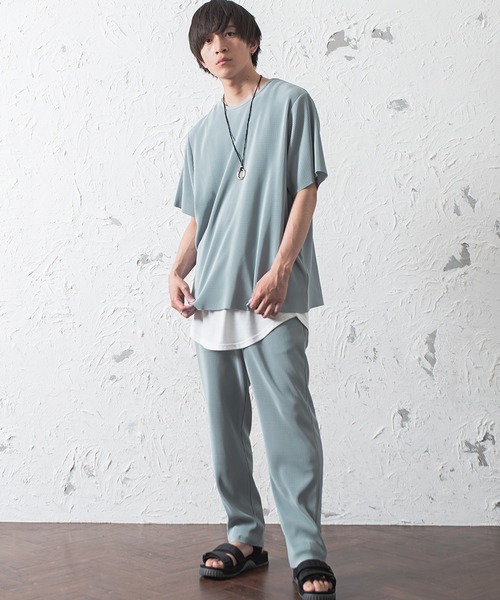 MinoriTY（マイノリティ）の「プリーツワイドテーパードパンツ【セットアップ対象商品あり】（その他パンツ・メンズ・サックスブルー/ブラック/グレー/ベージュ・M/L）」の6枚目の写真