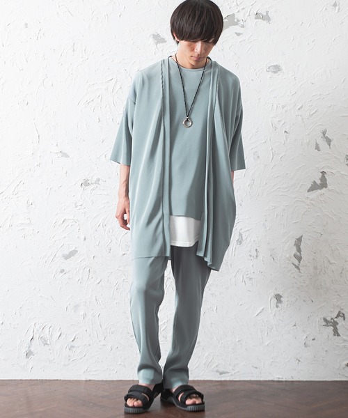 MinoriTY（マイノリティ）の「プリーツワイドテーパードパンツ【セットアップ対象商品あり】（その他パンツ・メンズ・サックスブルー/ブラック/グレー/ベージュ・M/L）」の14枚目の写真