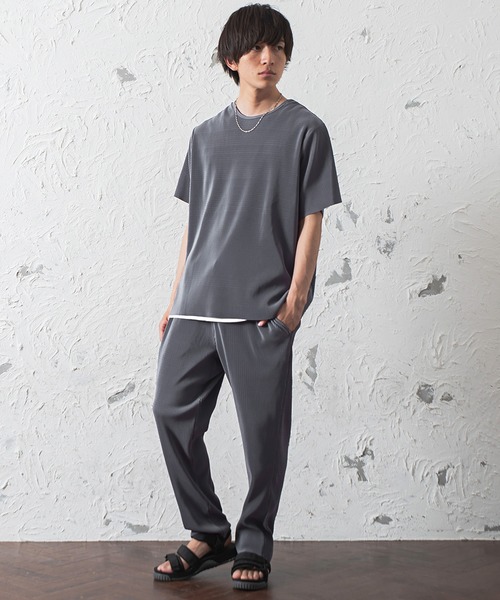 MinoriTY（マイノリティ）の「プリーツワイドテーパードパンツ【セットアップ対象商品あり】（その他パンツ・メンズ・サックスブルー/ブラック/グレー/ベージュ・M/L）」の18枚目の写真