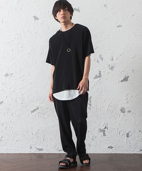 MinoriTY（マイノリティ）の「プリーツワイドテーパードパンツ【セットアップ対象商品あり】（その他パンツ・メンズ・サックスブルー/ブラック/グレー/ベージュ・M/L）」の8枚目の写真