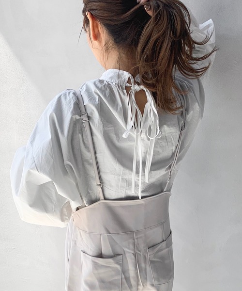 LE MORE（リモア）の「バックリボンギャザーブラウス（シャツ/ブラウス・レディース・ホワイト・FREE）」の7枚目の写真