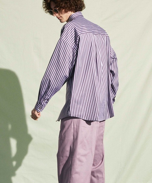 MAISON SPECIAL(メゾンスペシャル)の「《ユニセックスアイテム》GETZNER/ゲッツナー プライムオーバーシャツ 【MAISON SPECIAL/メゾンスペシャル】(シャツ/ブラウス・メンズ・チャコールグレー/グリーン/ライトグリーン/パープル/ボルドー・44/46/48)」の15枚目の写真