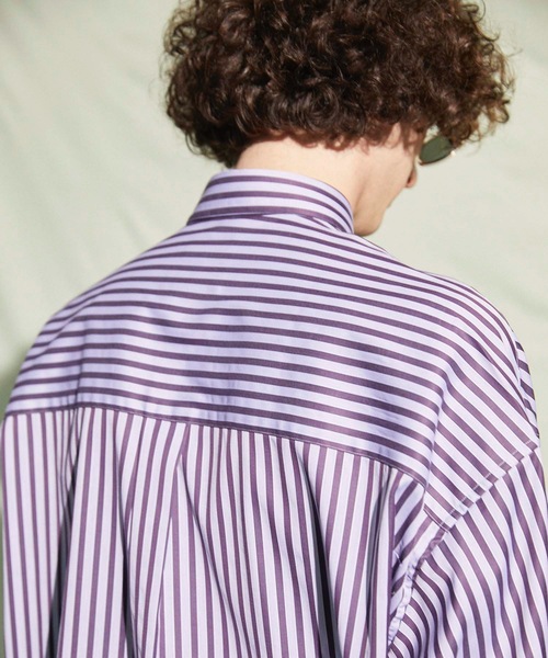 MAISON SPECIAL(メゾンスペシャル)の「《ユニセックスアイテム》GETZNER/ゲッツナー プライムオーバーシャツ 【MAISON SPECIAL/メゾンスペシャル】(シャツ/ブラウス・メンズ・チャコールグレー/グリーン/ライトグリーン/パープル/ボルドー・44/46/48)」の20枚目の写真
