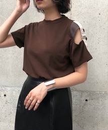 【&g'aime】ショルダーベルトTシャツ