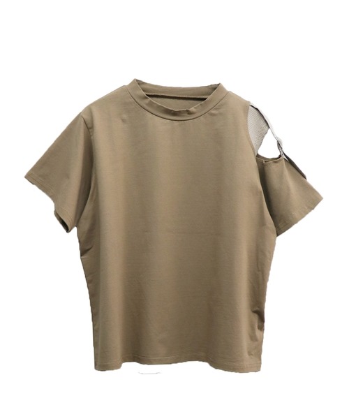 &g'aime（アンジェム）の「【&g'aime】ショルダーベルトTシャツ（Tシャツ/カットソー・レディース・ブラック/ベージュ/ブラウン・FREE）」の20枚目の写真