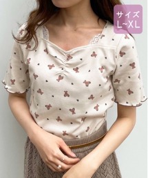 【大きいサイズ】ちびモチーフくしゅくしゅTシャツ【ZOZOTOWN限定アイテム】【7AP】