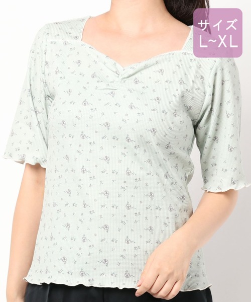 apres jour(アプレジュール)の「【大きいサイズ】ちびモチーフくしゅくしゅTシャツ【ZOZOTOWN限定アイテム】【7AP】(Tシャツ/カットソー・レディース・ベージュ/オフホワイト/ミント・X-LARGE)」の22枚目の写真