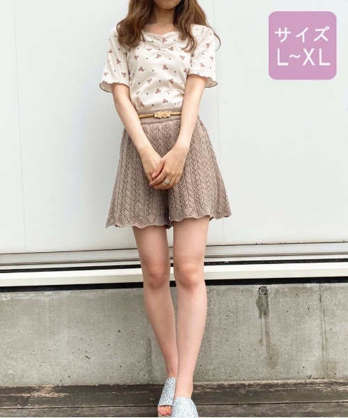 apres jour(アプレジュール)の「【大きいサイズ】ちびモチーフくしゅくしゅTシャツ【ZOZOTOWN限定アイテム】【7AP】(Tシャツ/カットソー・レディース・ベージュ/オフホワイト/ミント・X-LARGE)」の11枚目の写真