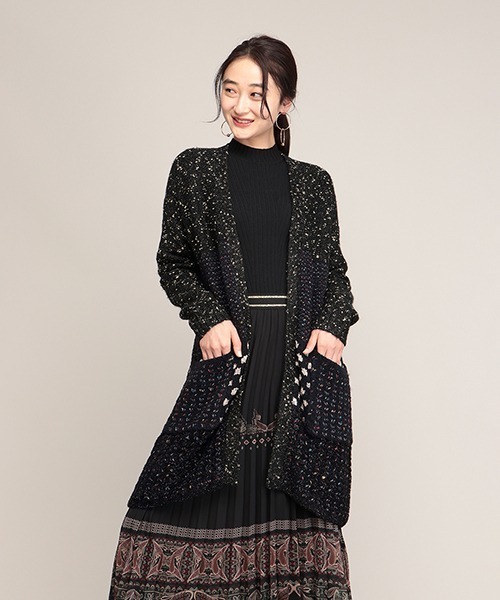 Desigual(デシグアル)の「ヘビーゲージジャケット TURKU(カーディガン/ボレロ・レディース・ブラック・L/S/M/2L)」の2枚目の写真