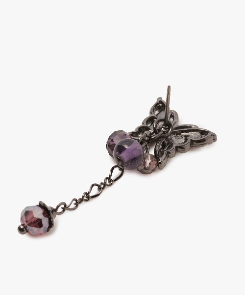 ANNA SUI(アナスイ)の「蝶モチーフ 2WAYピアス(ピアス(両耳用)・レディース・パープル・ONE SIZE)」の3枚目の写真