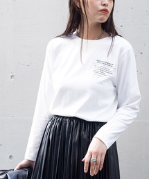AS KNOW AS PINKY | 胸元ロゴラウンドロンＴ(Tシャツ/カットソー)