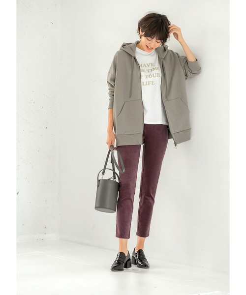 STYLE DELI（スタイルデリ）の「コーデュロイストレッチパンツ（その他パンツ・レディース・ブラック/パープル・X-SMALL/SMALL/MEDIUM）」の3枚目の写真