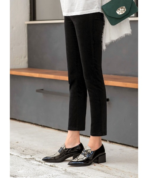 STYLE DELI（スタイルデリ）の「コーデュロイストレッチパンツ（その他パンツ・レディース・ブラック/パープル・X-SMALL/SMALL/MEDIUM）」の15枚目の写真