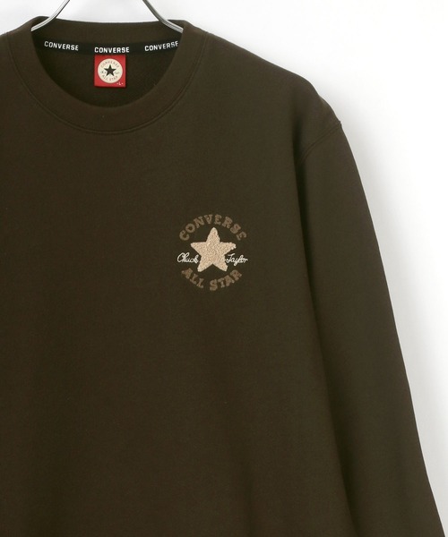 CONVERSE（コンバース）の「CONVERSE/コンバース ロゴ ワンポイント サガラ 刺繍 スウェット トレーナー（スウェット・メンズ・ホワイト/グレー/ブラック/ベージュ/ネイビー/コーラルピンク/ホワイト系その他/ベージュ系その他/ブラウン系その他/ピンク系その他/ホワイト系その他2/ブラック系その他2・M/L/LL）」の8枚目の写真