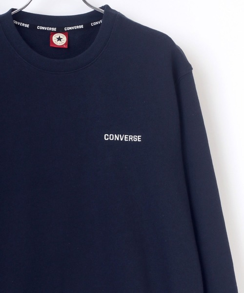 CONVERSE（コンバース）の「CONVERSE/コンバース ロゴ ワンポイント サガラ 刺繍 スウェット トレーナー（スウェット・メンズ・ホワイト/グレー/ブラック/ベージュ/ネイビー/コーラルピンク/ホワイト系その他/ベージュ系その他/ブラウン系その他/ピンク系その他/ホワイト系その他2/ブラック系その他2・M/L/LL）」の10枚目の写真