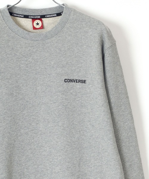 CONVERSE（コンバース）の「CONVERSE/コンバース ロゴ ワンポイント サガラ 刺繍 スウェット トレーナー（スウェット・メンズ・ホワイト/グレー/ブラック/ベージュ/ネイビー/コーラルピンク/ホワイト系その他/ベージュ系その他/ブラウン系その他/ピンク系その他/ホワイト系その他2/ブラック系その他2・M/L/LL）」の7枚目の写真