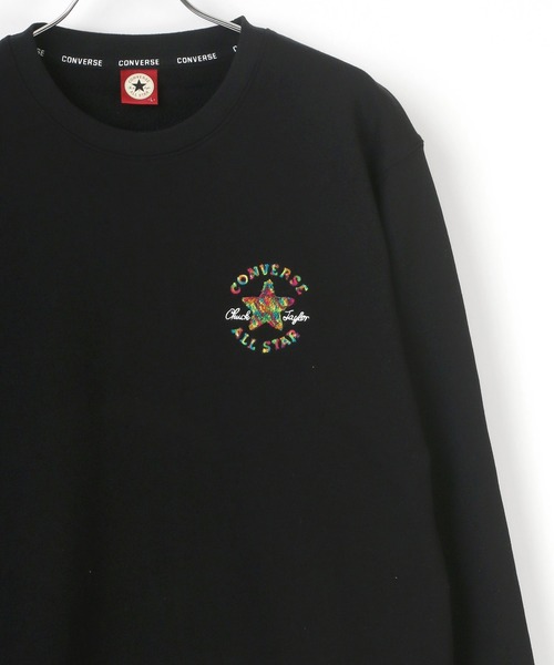 CONVERSE（コンバース）の「CONVERSE/コンバース ロゴ ワンポイント サガラ 刺繍 スウェット トレーナー（スウェット・メンズ・ホワイト/グレー/ブラック/ベージュ/ネイビー/コーラルピンク/ホワイト系その他/ベージュ系その他/ブラウン系その他/ピンク系その他/ホワイト系その他2/ブラック系その他2・M/L/LL）」の6枚目の写真