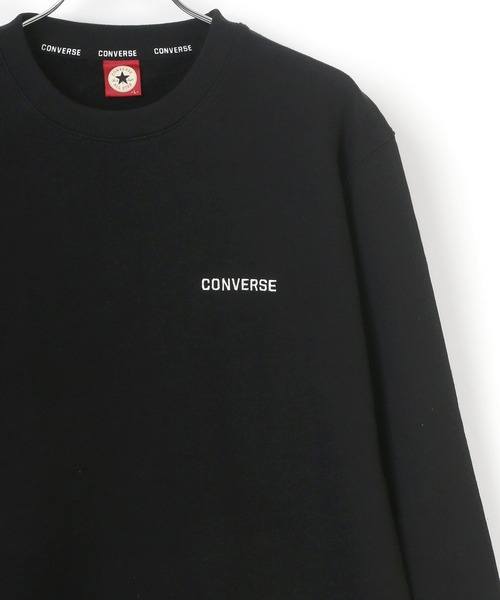 CONVERSE（コンバース）の「CONVERSE/コンバース ロゴ ワンポイント サガラ 刺繍 スウェット トレーナー（スウェット・メンズ・ホワイト/グレー/ブラック/ベージュ/ネイビー/コーラルピンク/ホワイト系その他/ベージュ系その他/ブラウン系その他/ピンク系その他/ホワイト系その他2/ブラック系その他2・M/L/LL）」の5枚目の写真