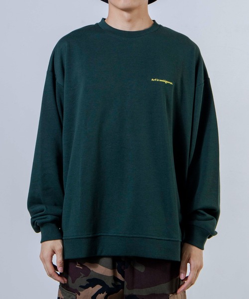 WEGO（ウィゴー）の「WEGO/レトロヒューマンロゴビッグプルオーバー（スウェット・メンズ・ホワイト/ダークグリーン/パープル/スミクロ・MEDIUM/LARGE）」の11枚目の写真