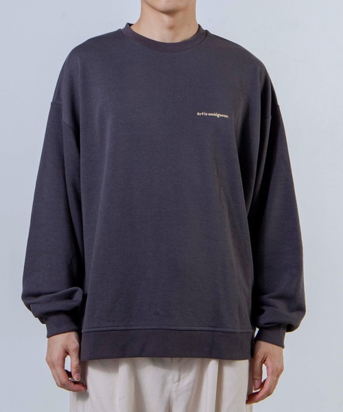 WEGO（ウィゴー）の「WEGO/レトロヒューマンロゴビッグプルオーバー（スウェット・メンズ・ホワイト/ダークグリーン/パープル/スミクロ・MEDIUM/LARGE）」の9枚目の写真